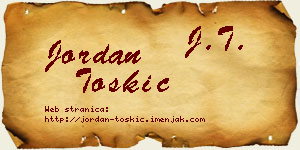 Jordan Toskić vizit kartica
